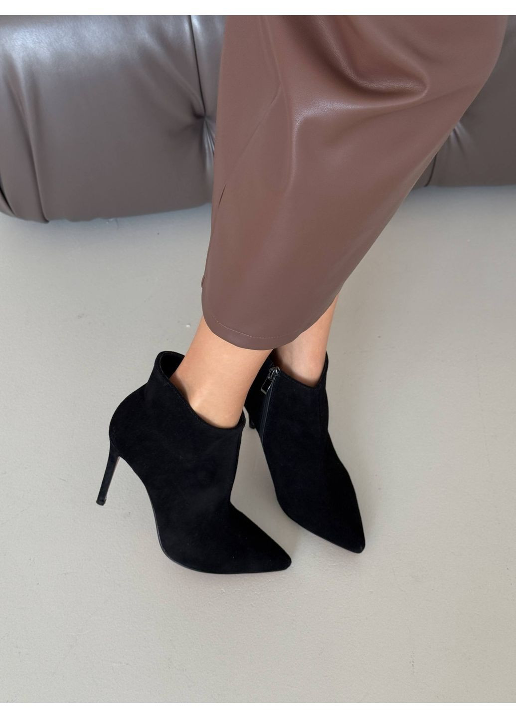 Черные демисезонная демисезонные ботильоны No Brand