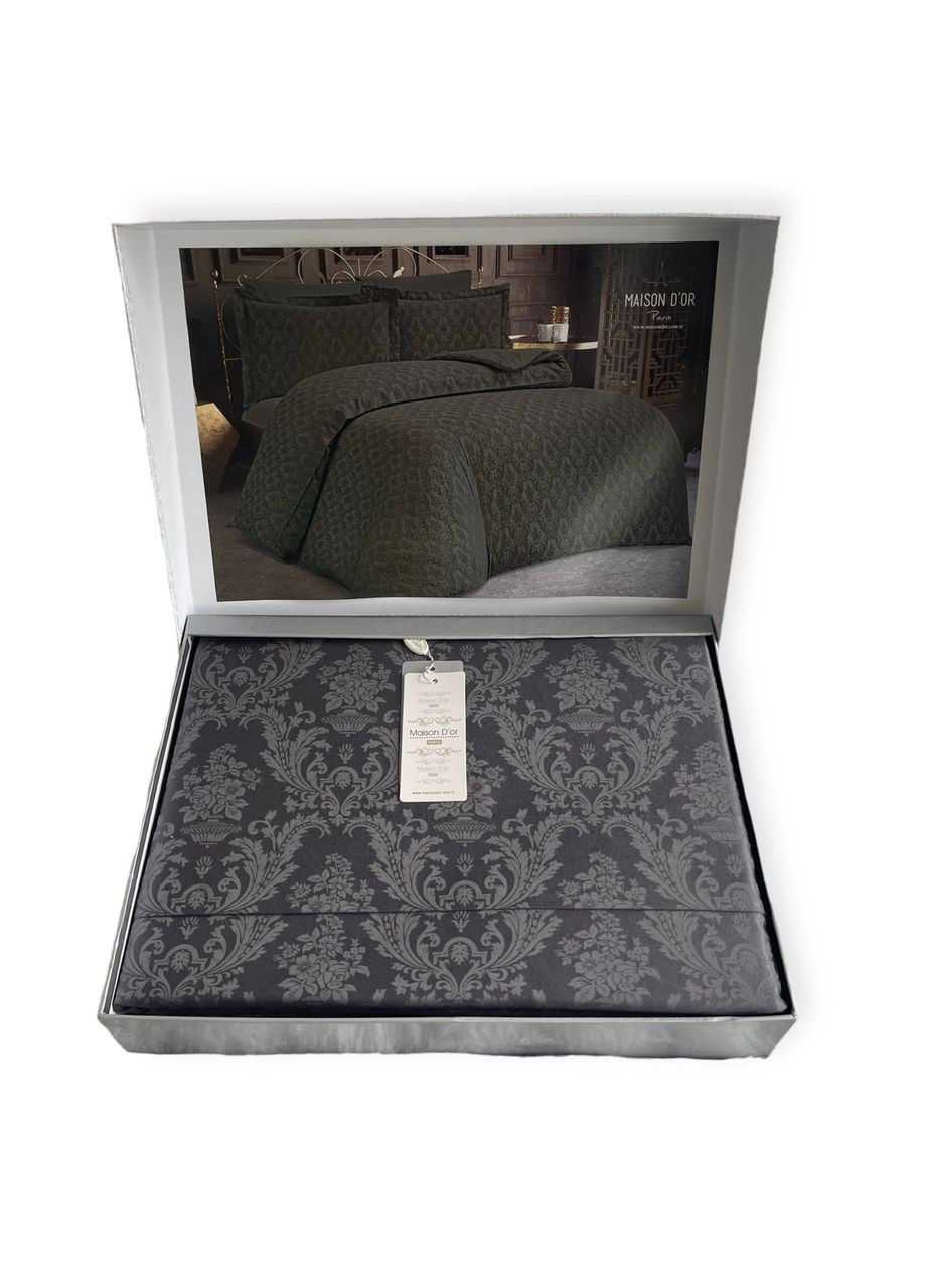 Комплект постільної білизни Emerald Antrasit бамбук 220-200 см темно сірий Maison D'or (321999382)
