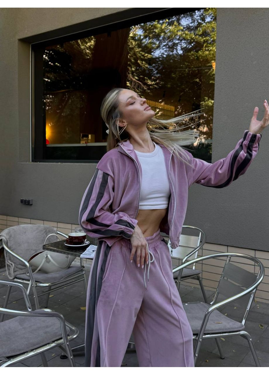 Спортивний костюм з велюру плюш на трикотажній основі — ЗАМІРИ В ОПИСІ DK/DL Мода без кордонів (373177980)