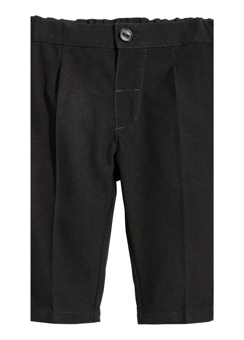Черные повседневный, кэжуал демисезонные брюки прямые H&M