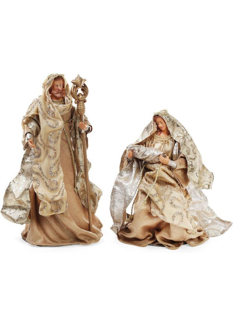 Різдвяна іграшка "Вертеп" 2 фігури 30см і 40см, шампань Bona (365248121)