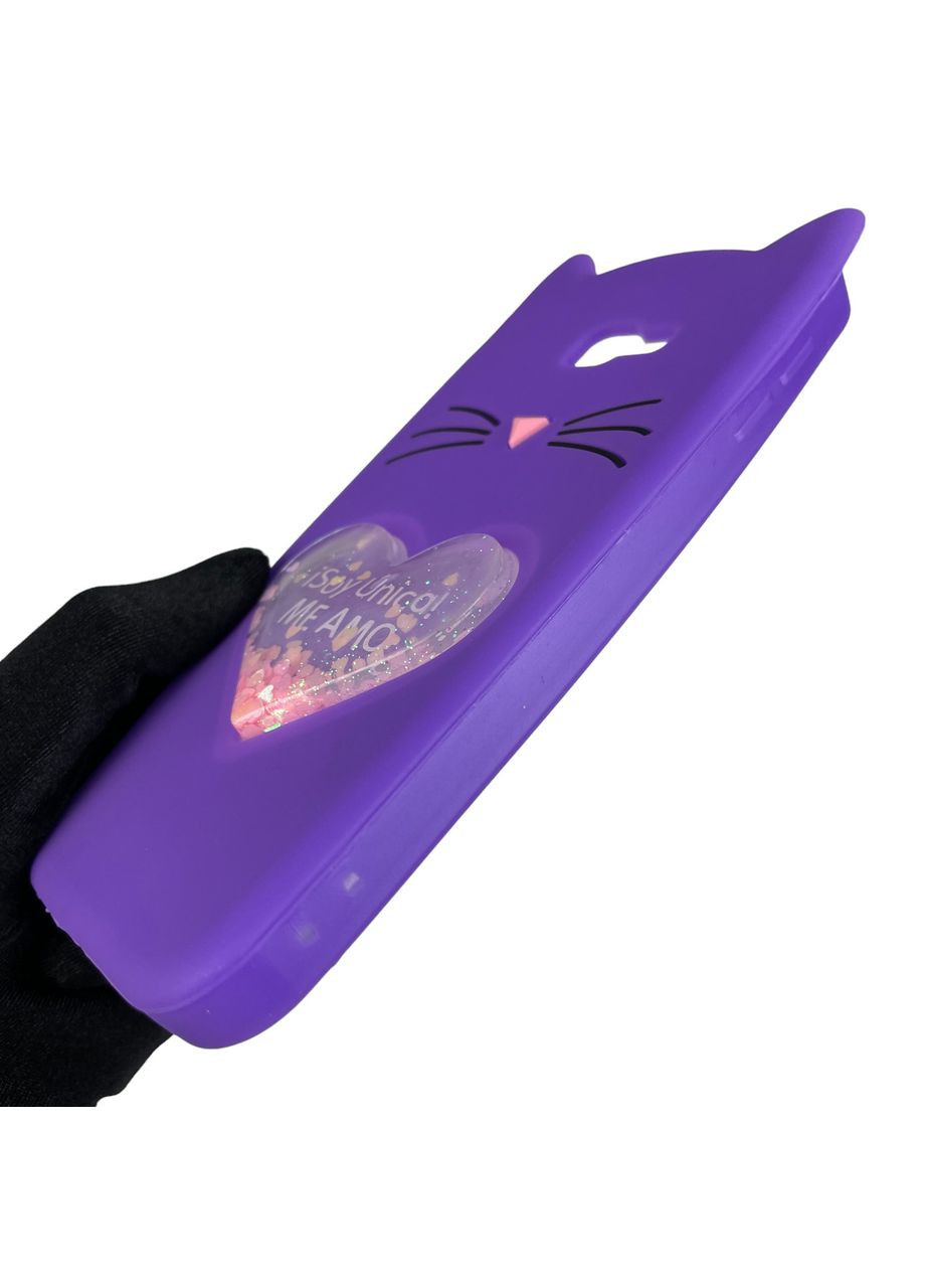 Чохол для Galaxy J4 Plus 2018 SM-J415 дитячий у формі котика переливашка на самсунг г4 плюс фіолетовий Samsung (366023030)