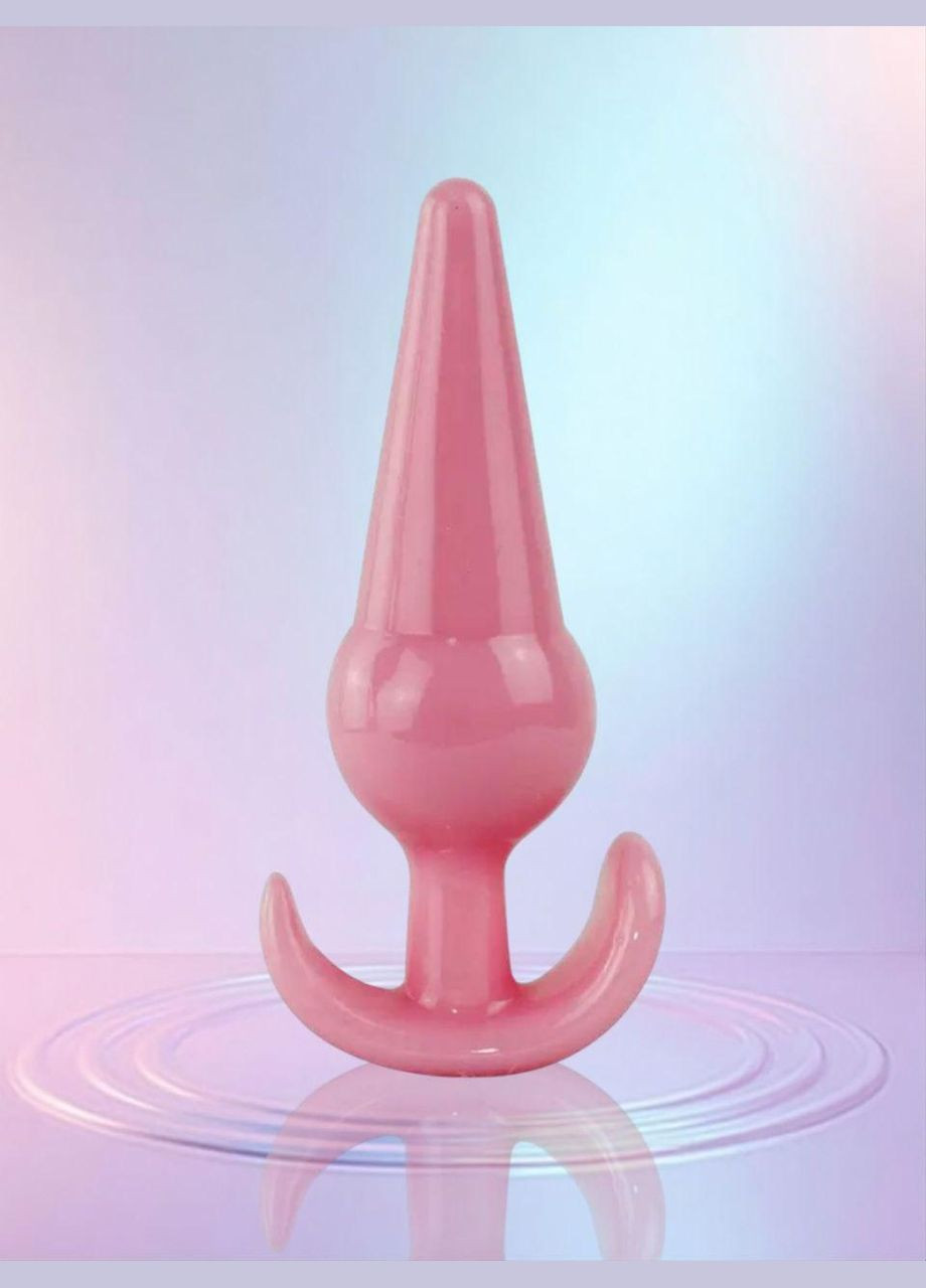 Анальная пробка силиконовая мягкая, стимулятор анальный, интимная игрушка розовая No Brand (313241192)