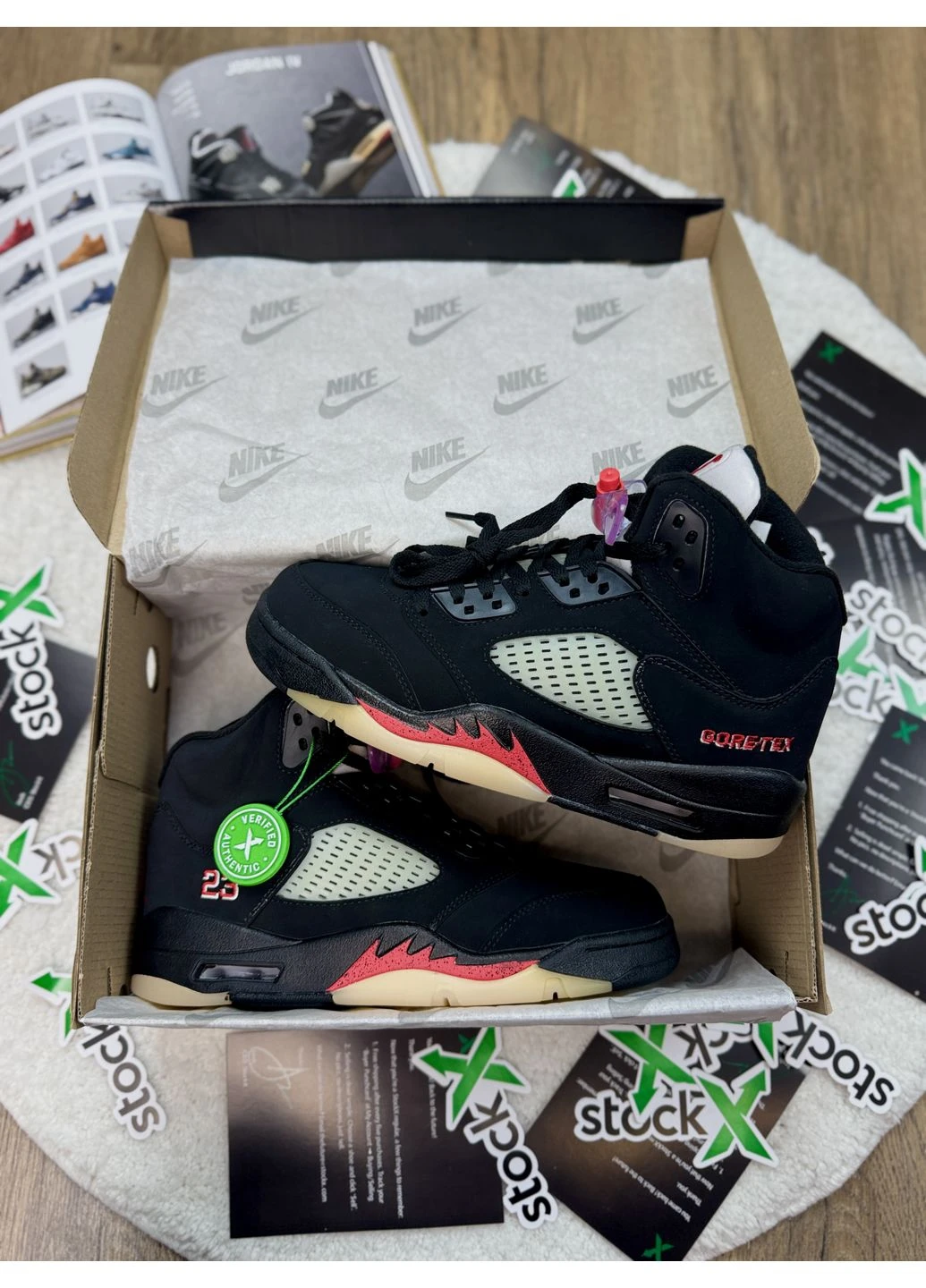 Комбіновані літні кросівки nike air jordan 5 retro off noir gore-tex найк аір джордан No Brand
