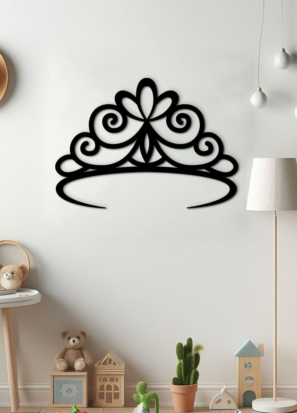 Дерев'яний декор для дому, інтер'єрна картина на стіну "Корона принцеси", декоративне панно 35х25 см Woodyard (292013879)