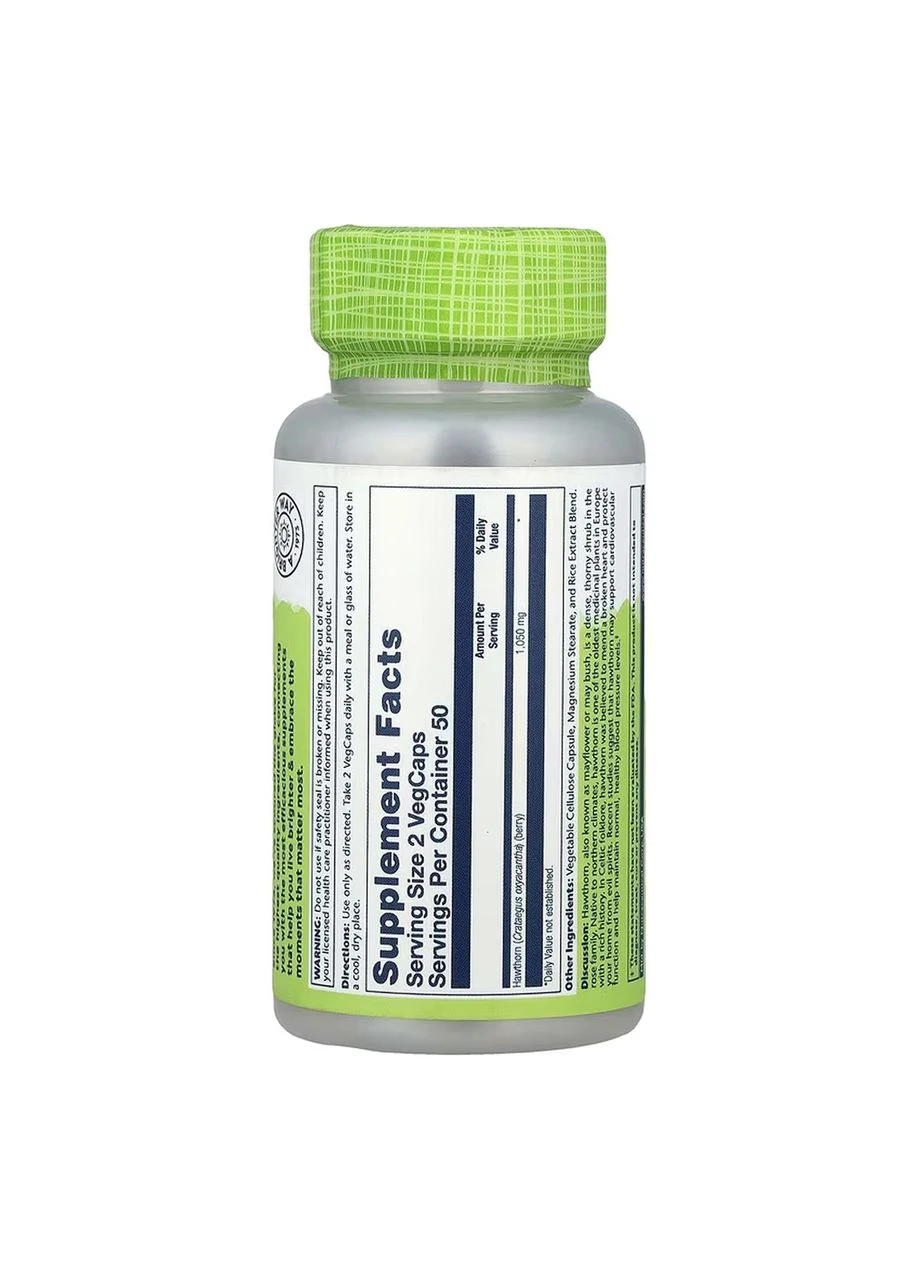 Hawthorn Berry 525mg - 100 vcaps Solaray (392264723)