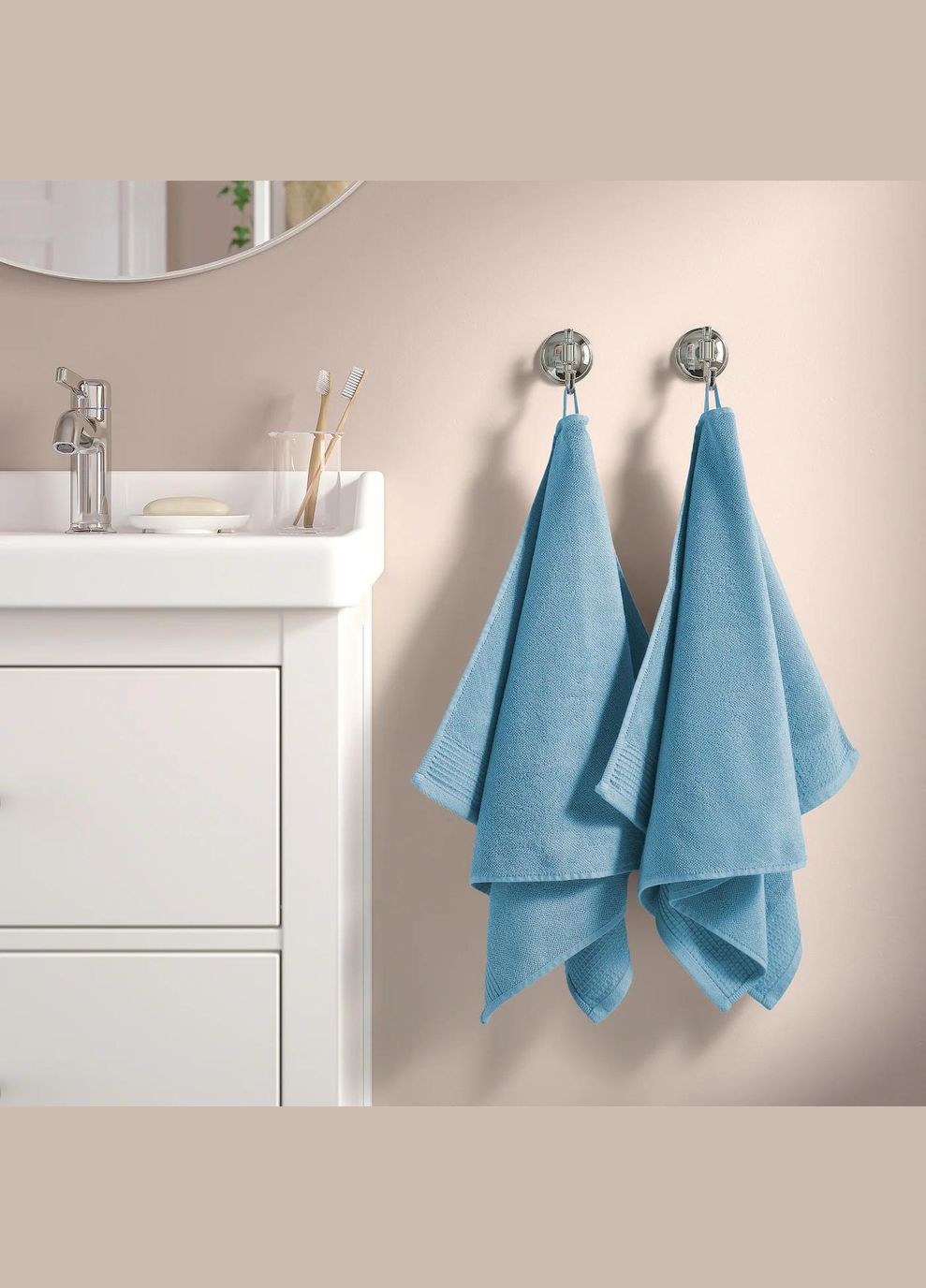 Полотенце для рук ИКЕА Синий IKEA бирюзовый