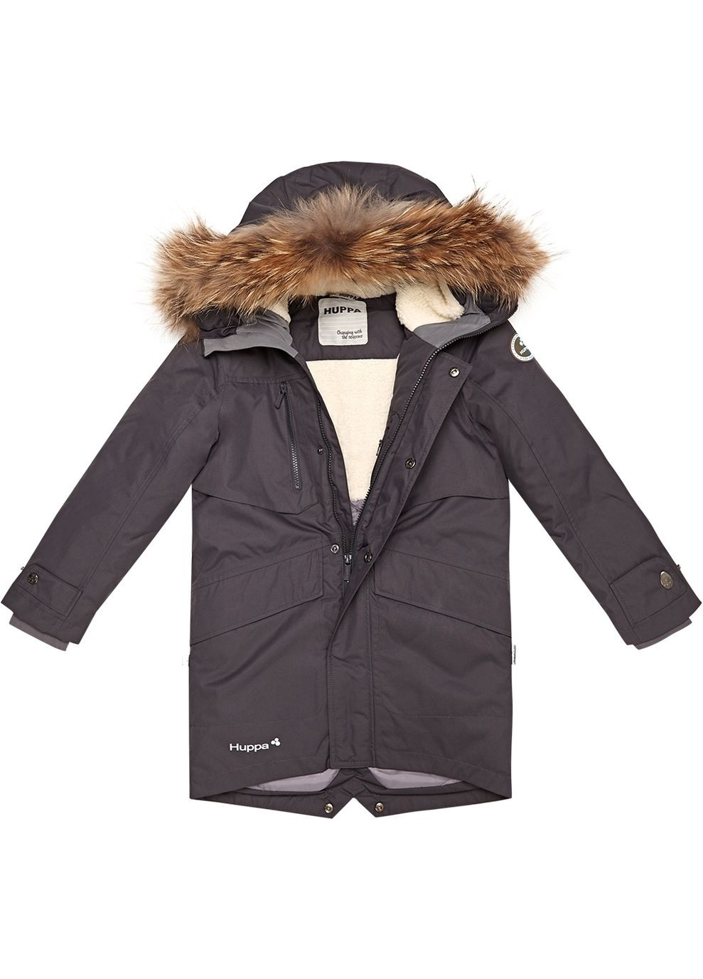 Темно-серая парка david 1, р.158, темно-серый () Huppa 12270120-00018-158