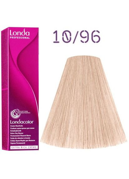 Краска для волос Permanent Color Extra Rich Creme 10/96 (light light blonde cendre violet) 60мл Londa Professional (299317266)