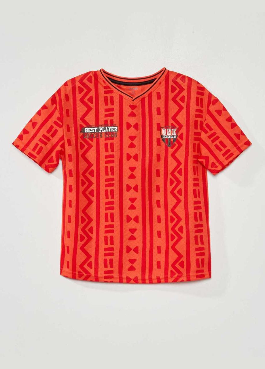 Помаранчева футболка sport,помаранчевий в візерунки, Kiabi