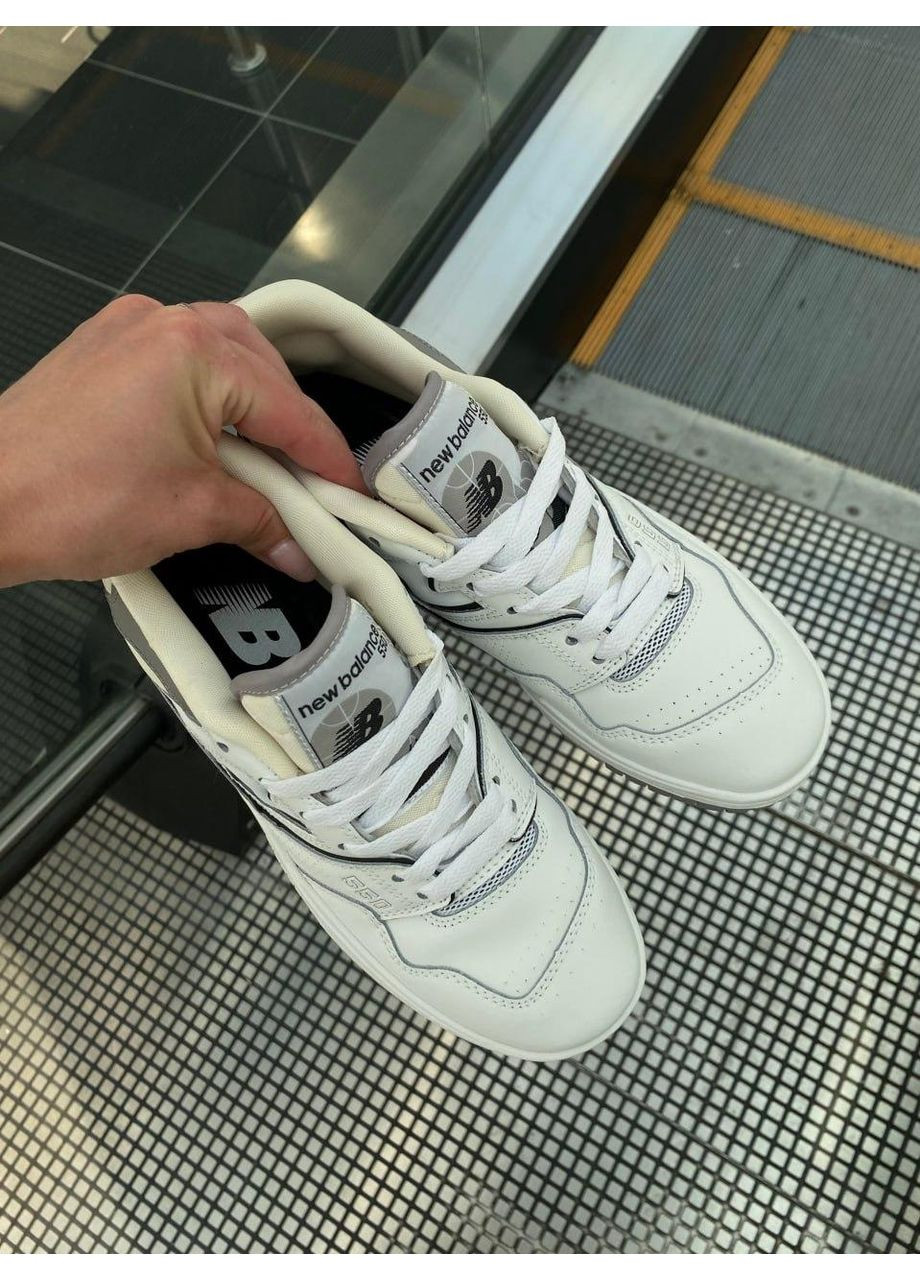 Білі Осінні кросівки чоловічі new balance 550 salt and pepper нью беланс 550 No Brand