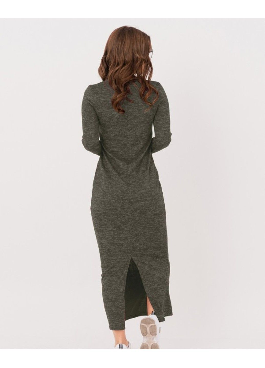 Оливковое (хаки) повседневный платья 11217 хаки ISSA PLUS