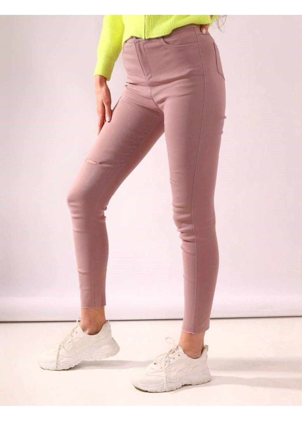 Джегінси жіночі рвані пудрові BSZZ - (305847659)