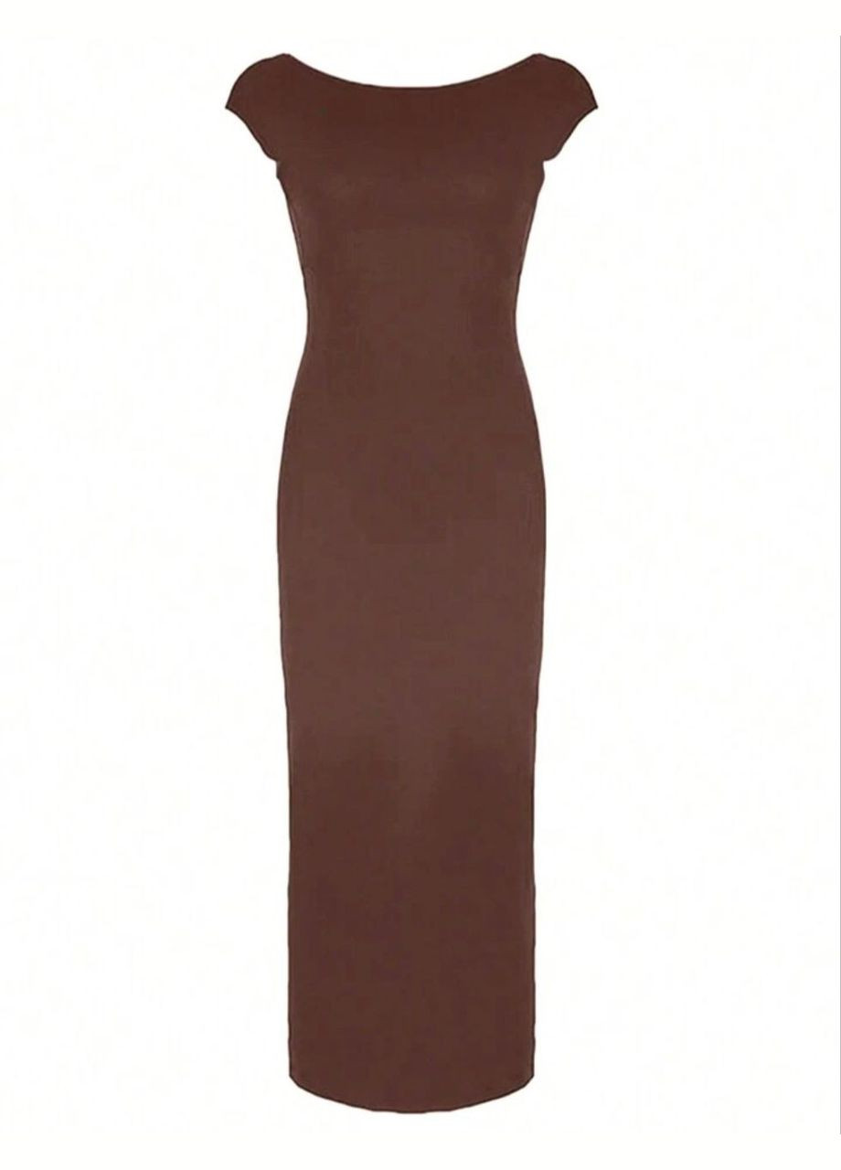 Коричневое платье SHEIN