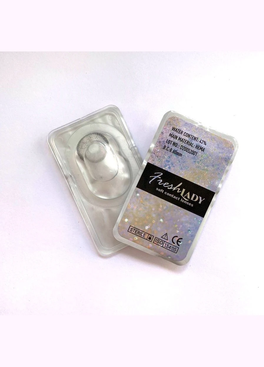 Цветные серые Линзы без диоптрий Fresh Lady FreshLady (339872314)