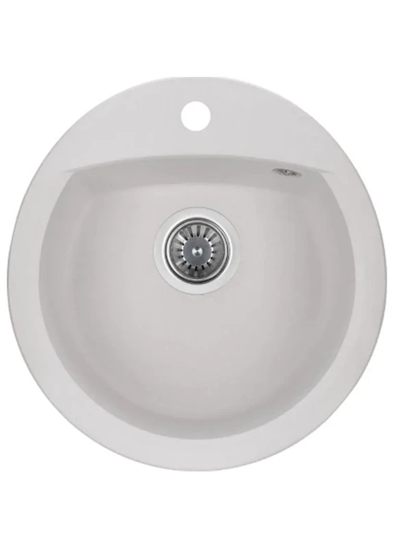 Мойка кухонная RONDA white с сифоном (470*490mm.) (gr2205) GRANADO (399155307)