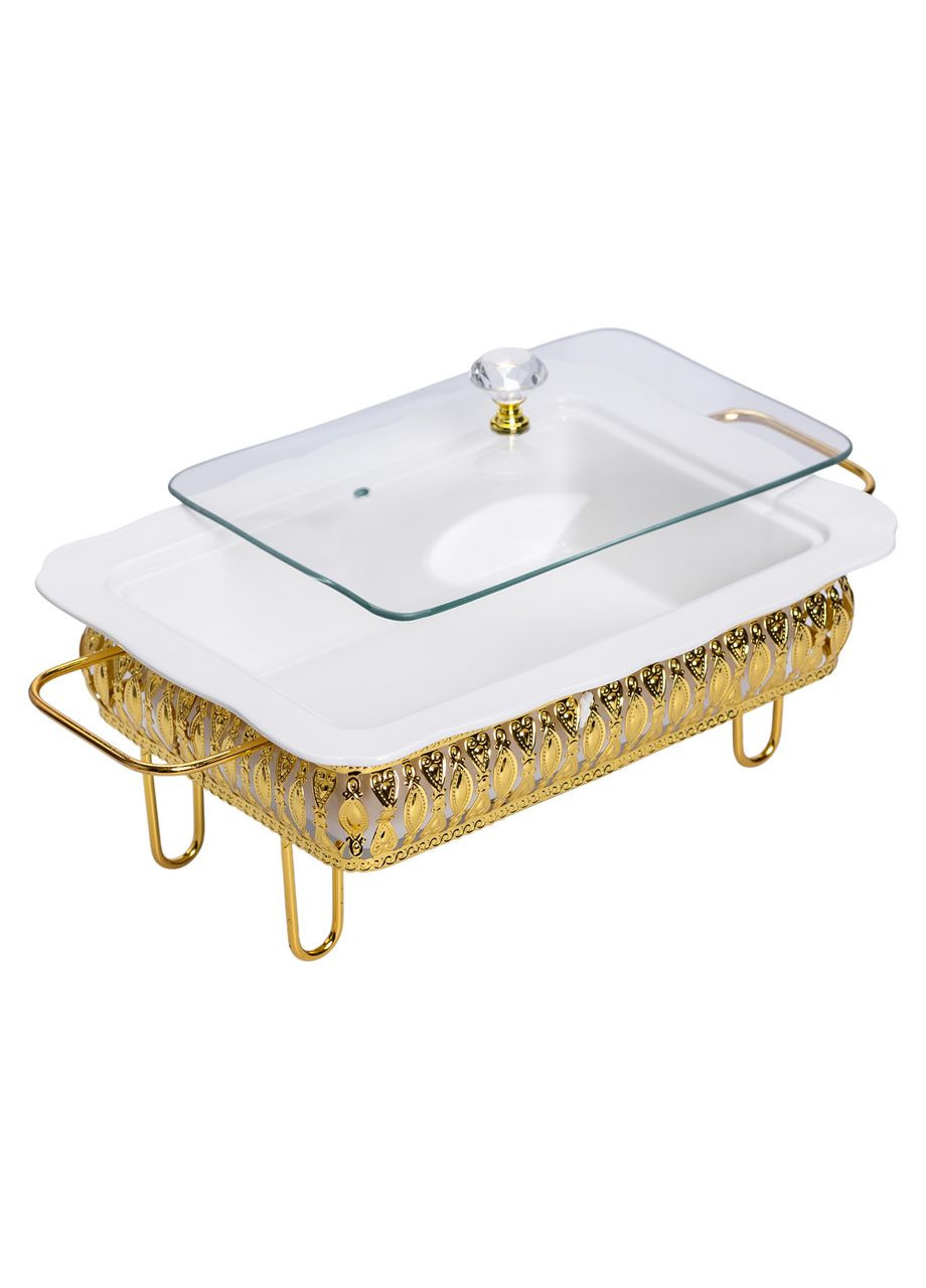 Настільна мармітниця порцелянова 36×21×15 (см) на підставці 1.5 (л) HP-26-6 Yiwu (370675796)