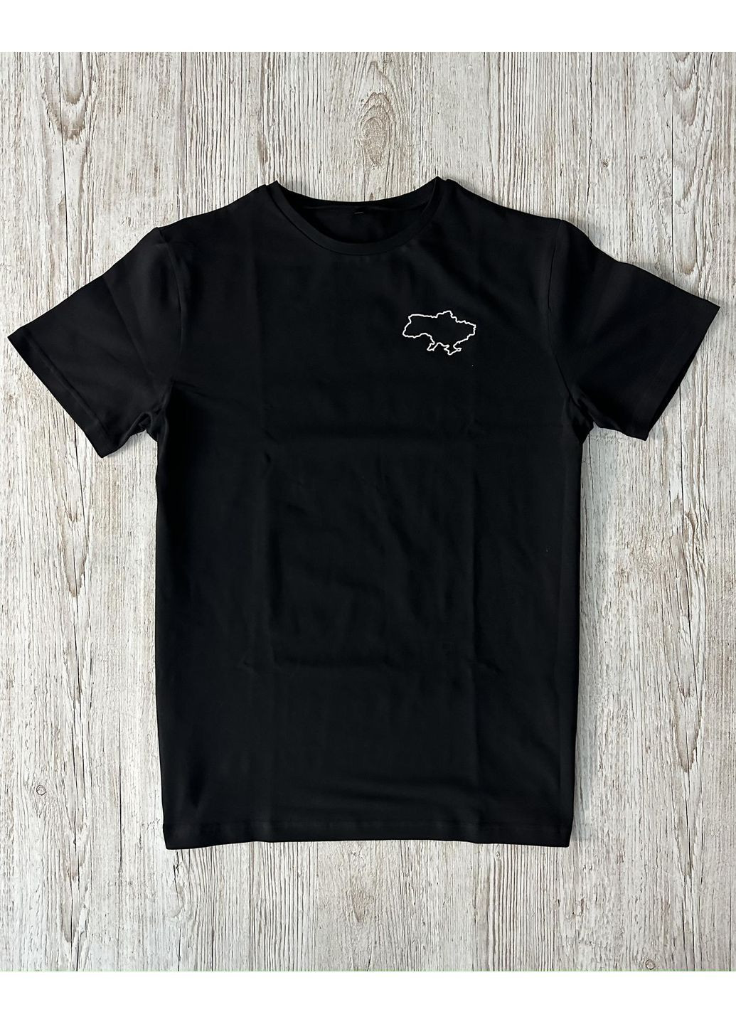 Чорна стильна футболка з лого Luna