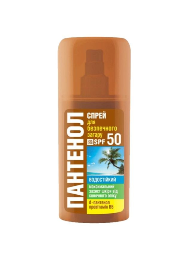 Спрей для безпечної засмаги Пантенол SPF-50 95 мл Біокон 4820064563404 (331860296)