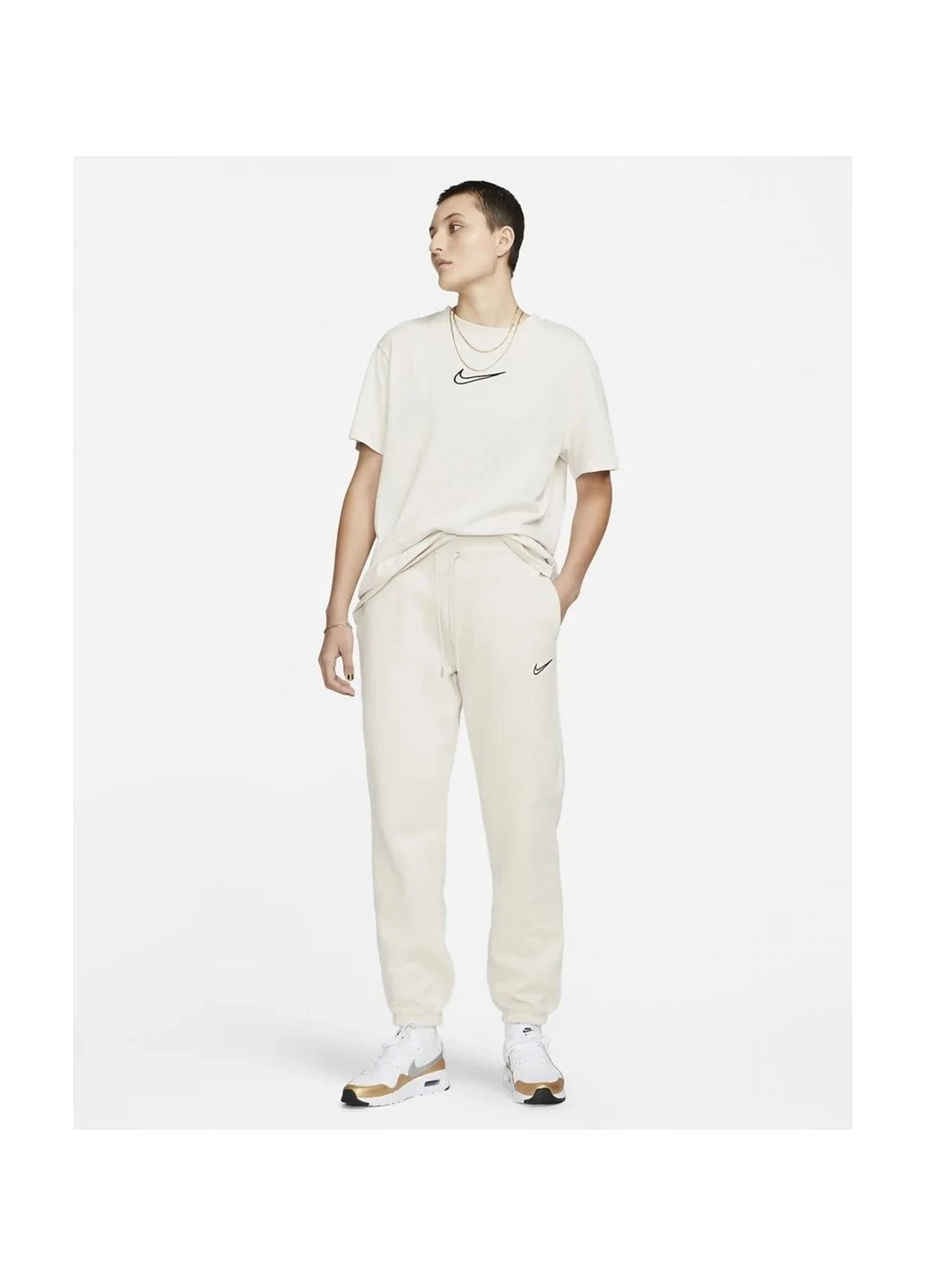 Брюки женские Sportswear Phoenix Fleece Beige Nike (381733044)