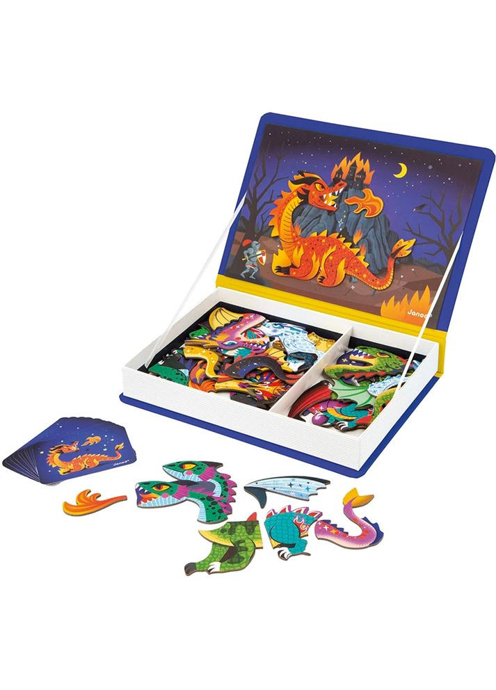 Магнитная книга Драконы 53 элемента (J02527) Janod (329694636)