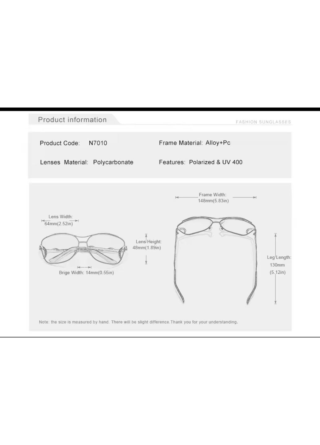 Поляризационные солнцезащитные очки 7010 Black KINGSEVEN (331162777)