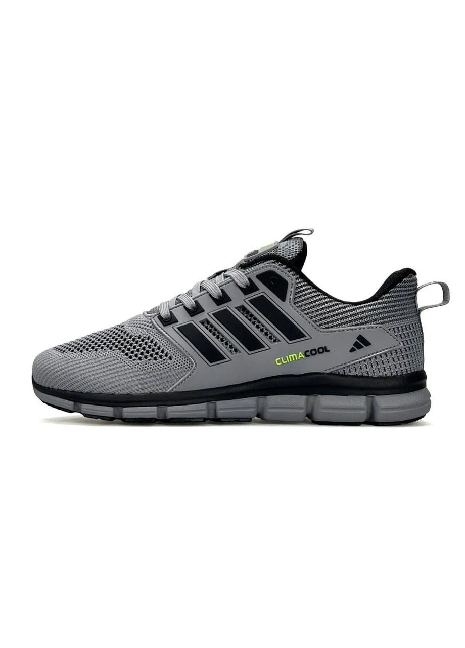 Сірі кросівки чоловічі adidas демісезон No Brand Climacool Grey Black