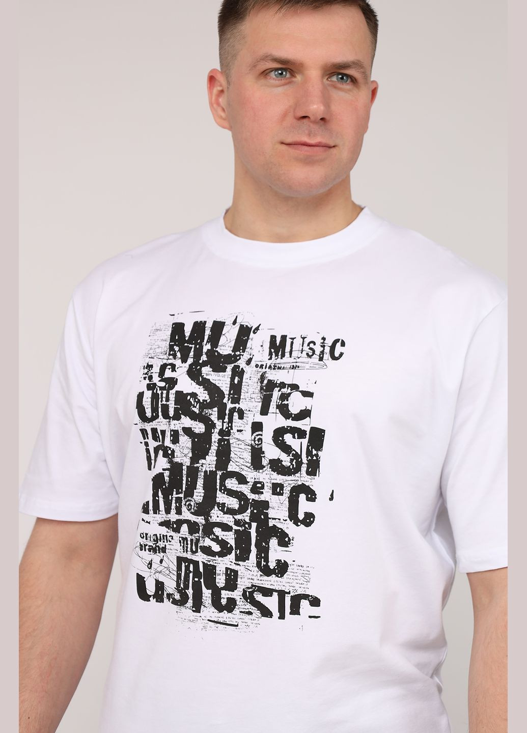 Біла футболка з коротким рукавом чоловіча колір білий цб-00269889 Yuki