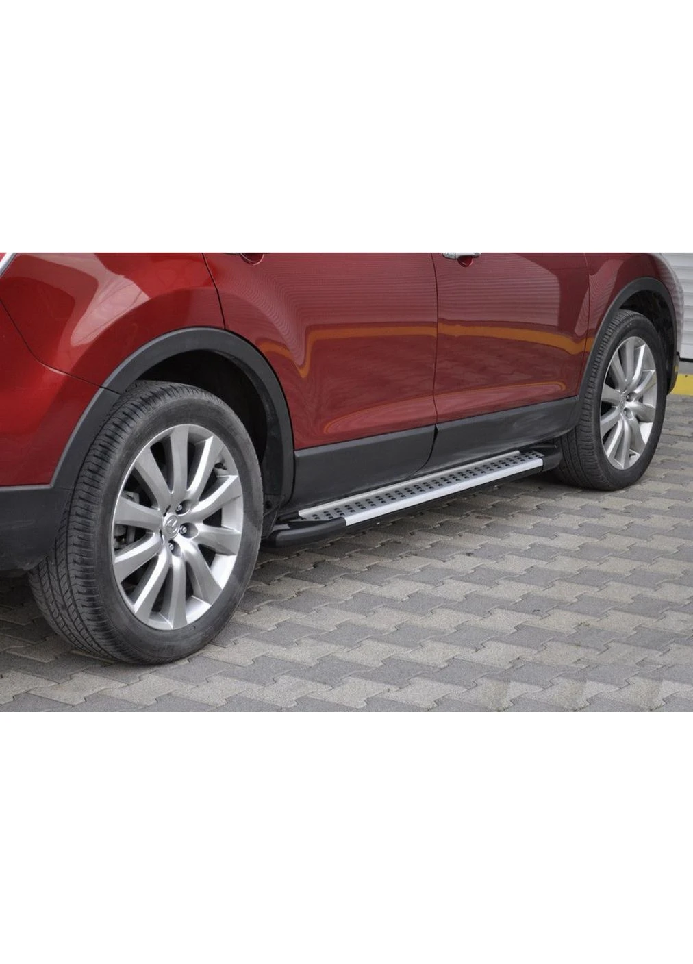 Бокові пороги Allmond Grey (2 шт., алюм) для Mazda 2007-2016 рр Erkul CX-9 (388951743)