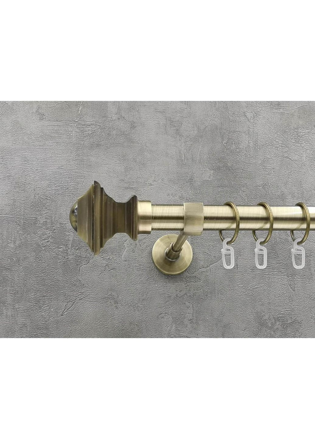 Карниз Борджеза гладка штанга одинарний модерн 25 мм 160 см Антик Quadrum (352781555)