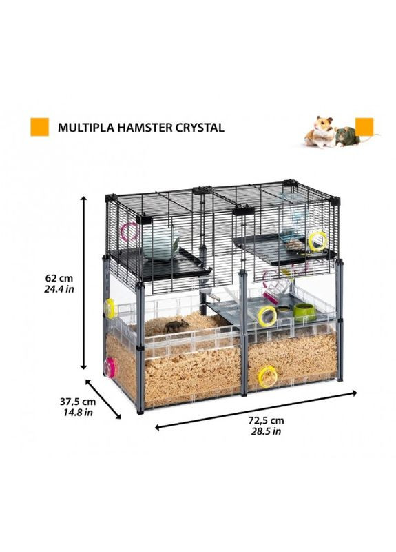 Клетка для хомяков MULTIPLA HAMSTER CRYSTAL 72,5 x 37,5 x h 62 cm Ferplast (353688493)