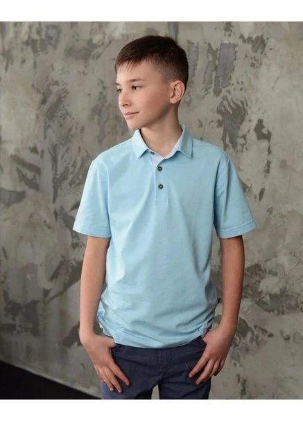 Голубая поло Bogi 702004033805