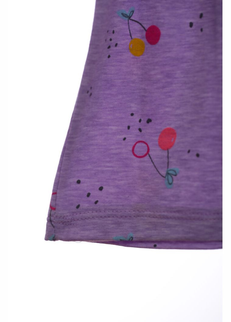 Фіолетова сукня трикотажна для дівчинки ferix з вишеньками фіолетова 104 см (44867) BABYKROHA (323469307)