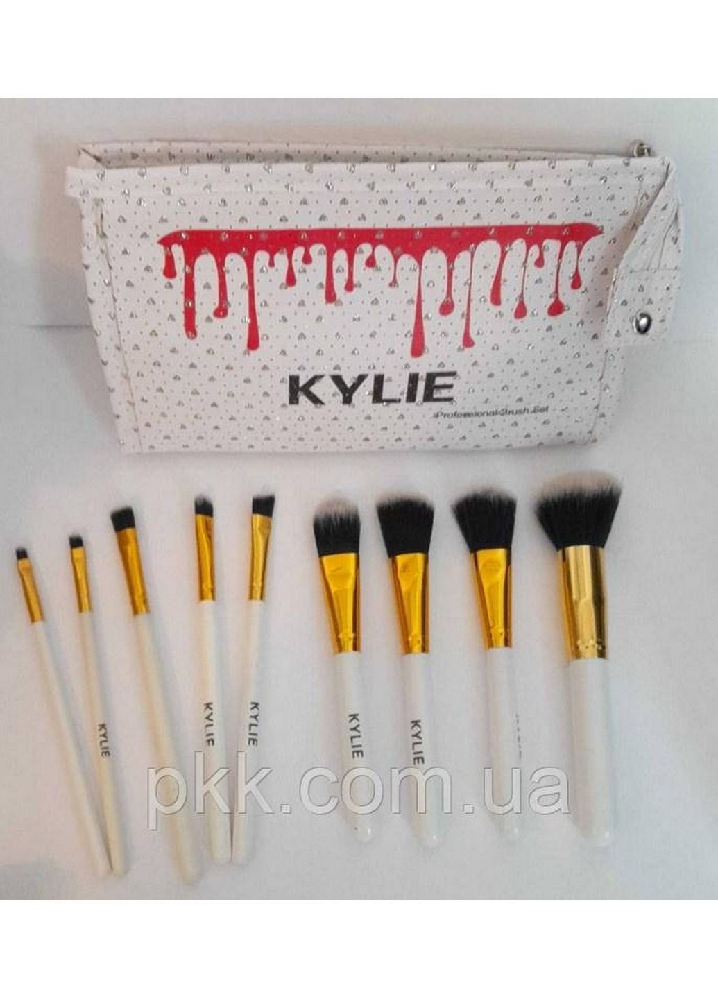 Набір пензлів для макіяжу в косметичці Kylie No Brand (279315035)