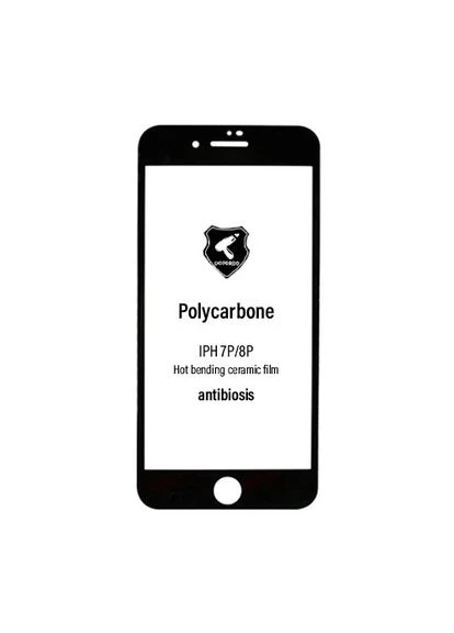 Защитная пленка iPhone 7 Plus/ 8 Plus 5.5 (3D, черная) Polycarbone Apple (400065595)