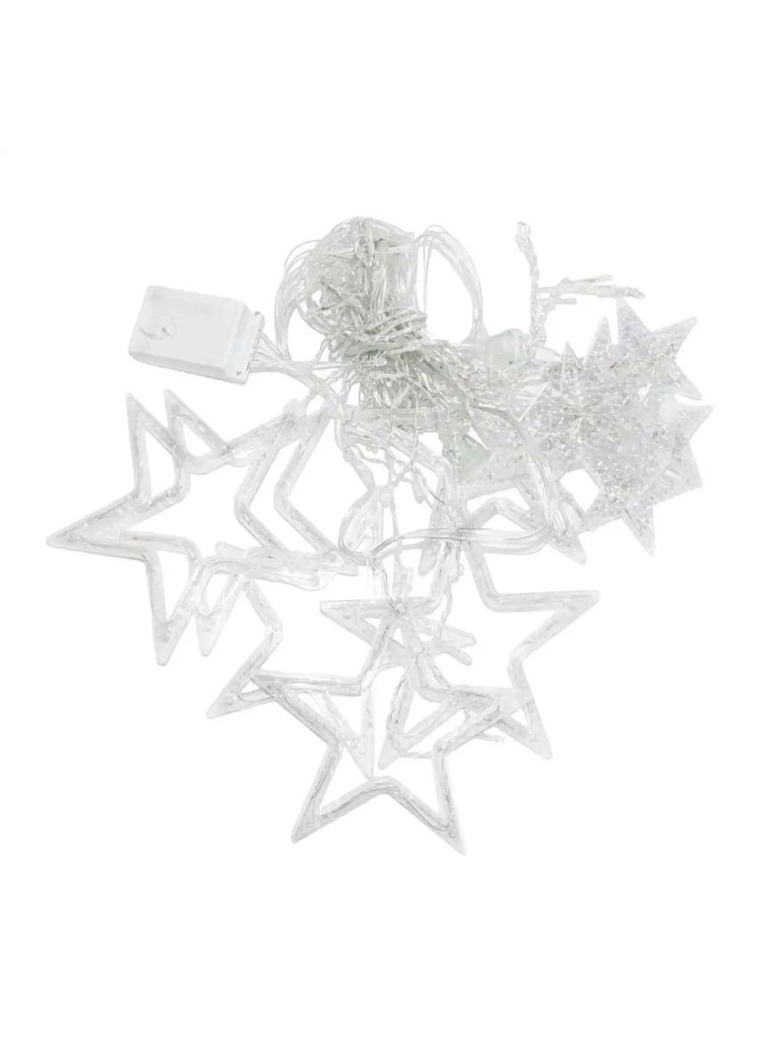 Гірлянда-штора Зірки розмір 3*0,7 м 12 фігур, синій GarlandoPro 1733054BL No Brand (339054099)