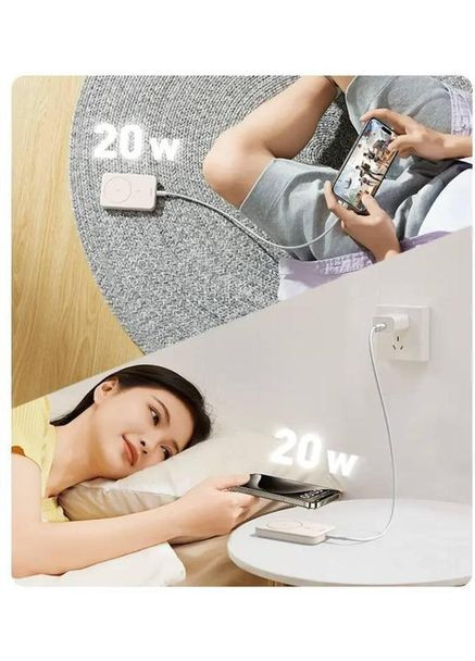 Магнитный Magsafe Павербанк PB561 10000 mAh 20 ватт с беспроводной магнитной зарядкой для iPhone Grey Ugreen (349824334)