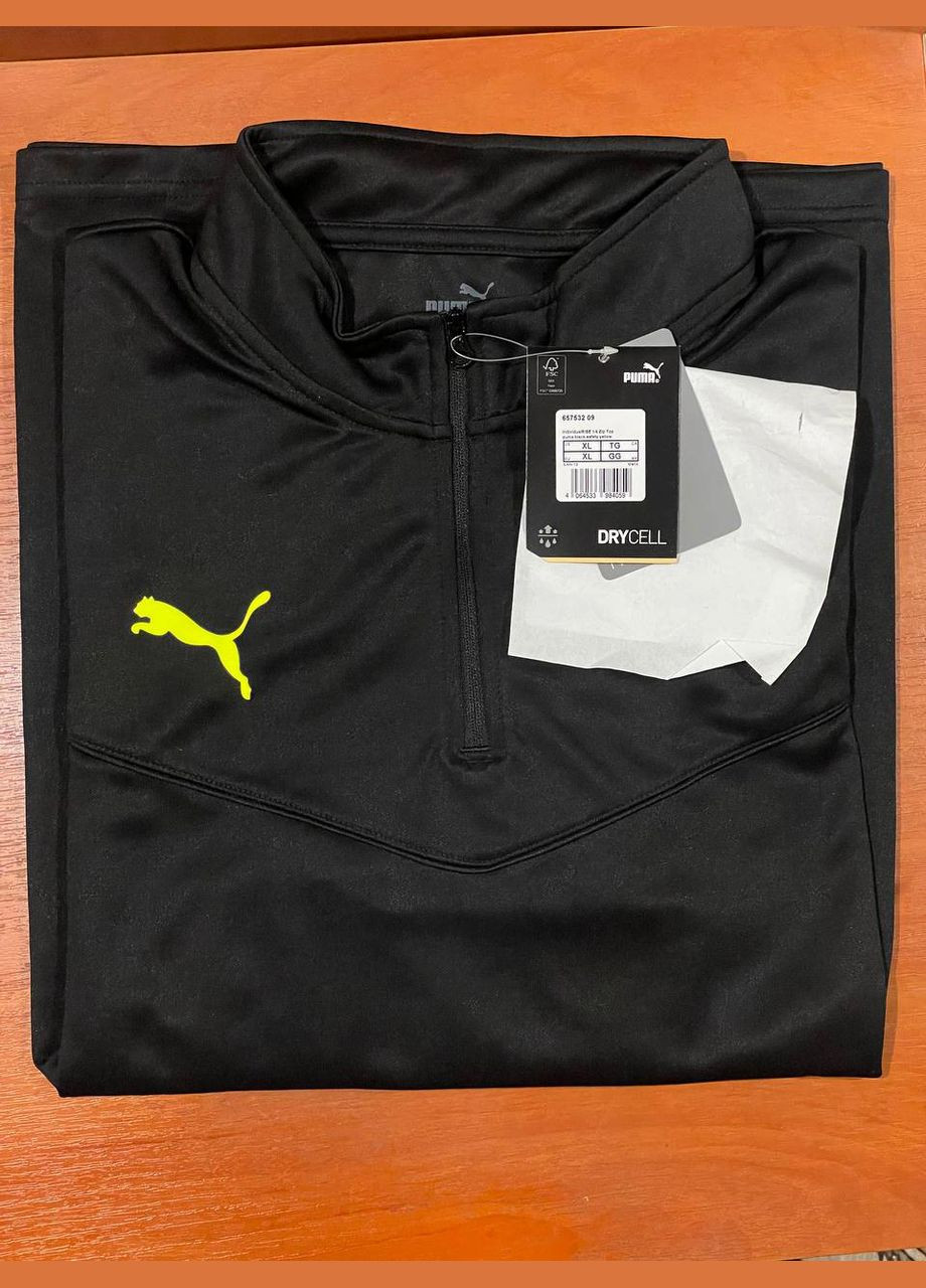 Спортивная кофта олимпийка топ Puma Individualrise 1/4 Zip Top Black (340055360)