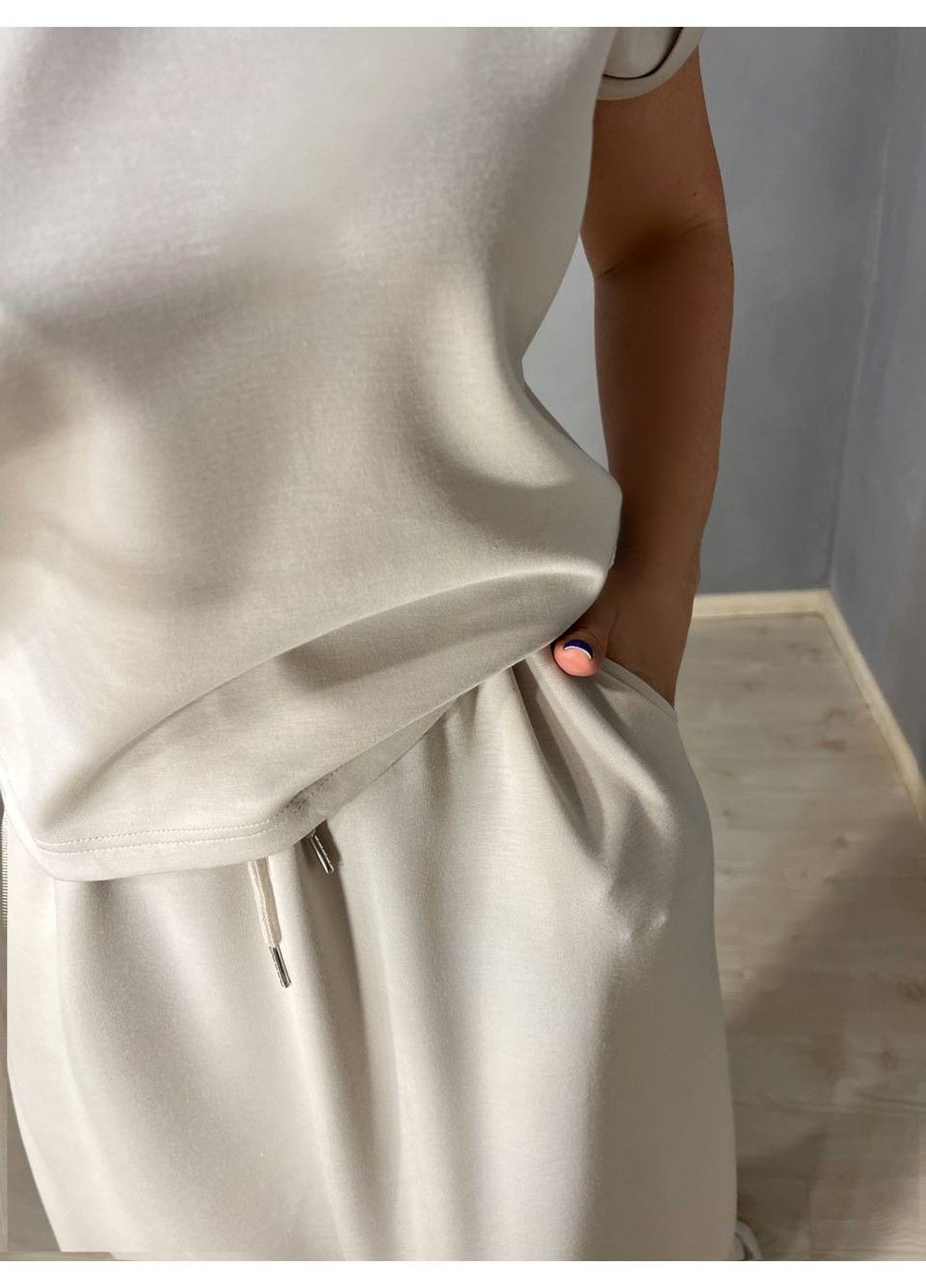 Костюм женский A-N 26067 футболка с длинной юбкой оверсайз No Brand (330457447)