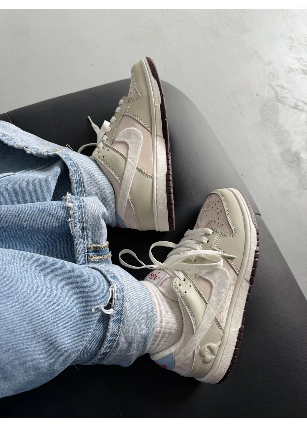 Бежеві кросівки чоловічі і жіночі nike dunk low "valentine's day" | найк сб данк низькі бежеві демісезон No Brand