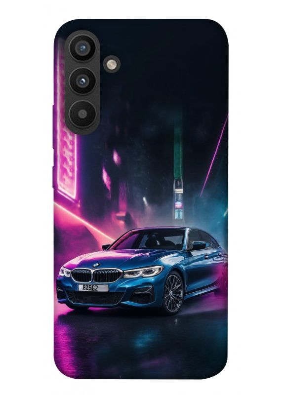 Чехол с принтом для Samsung Galaxy A34 5G / для самсунг галакси А34 Неоновое BMW No Brand (338604799)