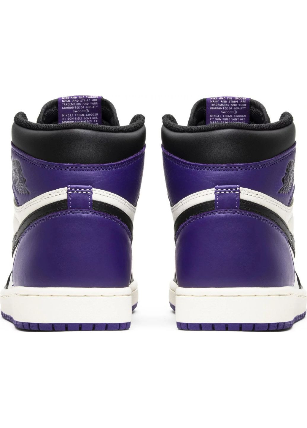 Черные всесезонные кроссовки air jordan 1 retro high court purple - 555088-501 Nike