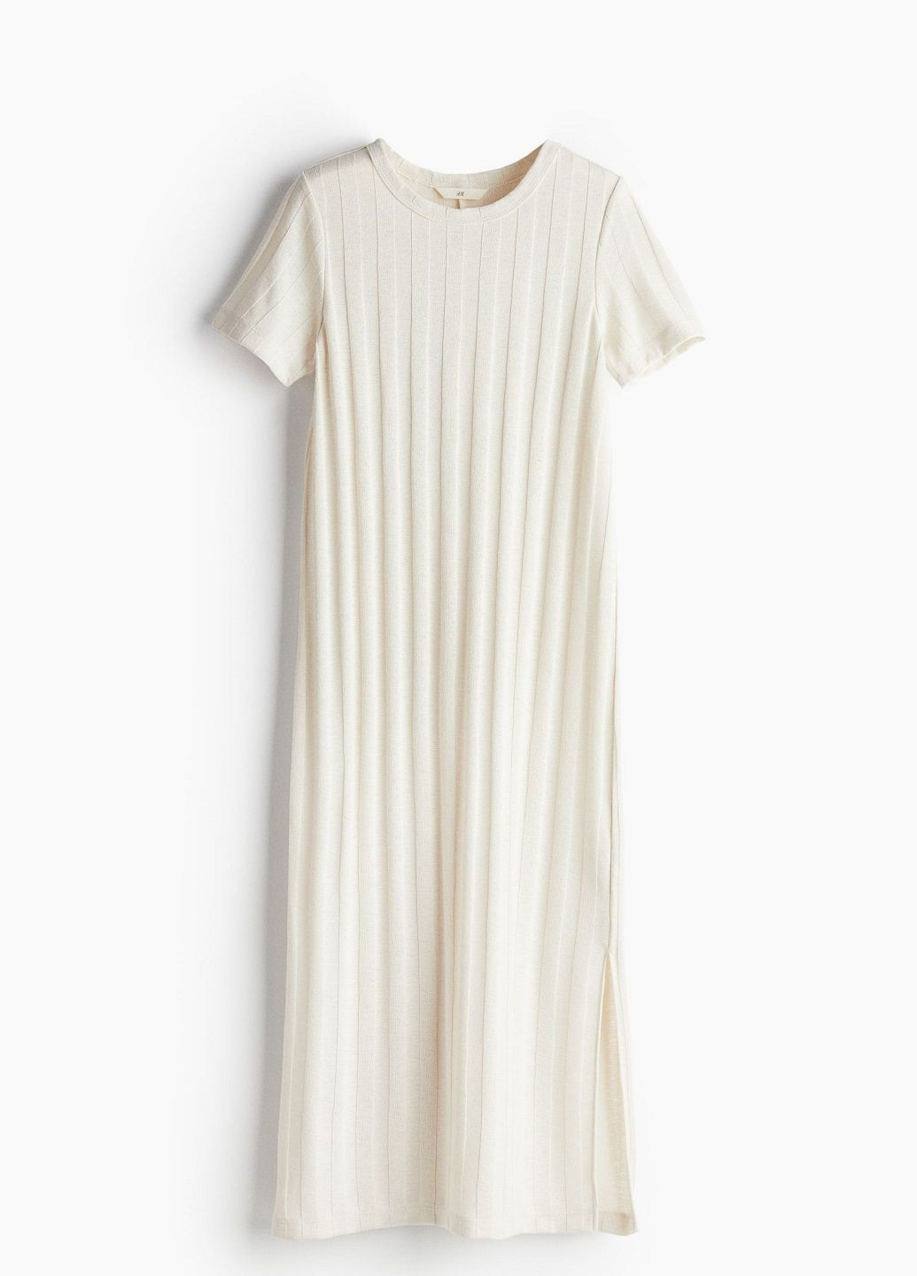 Белое кэжуал платье H&M меланжевое