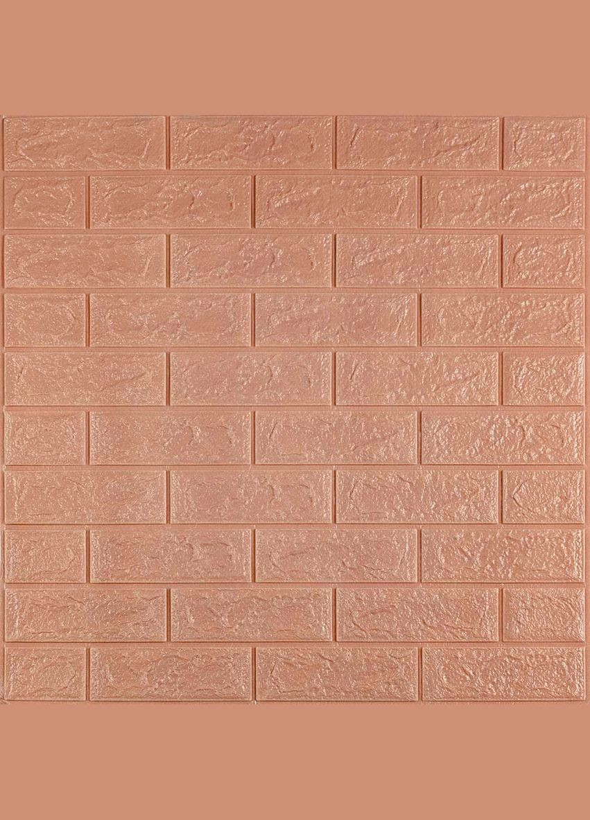 Самоклеюча декоративна 3D панель під цеглу кава з молоком 700x770x5мм (348-5) 3D Loft (298400668)