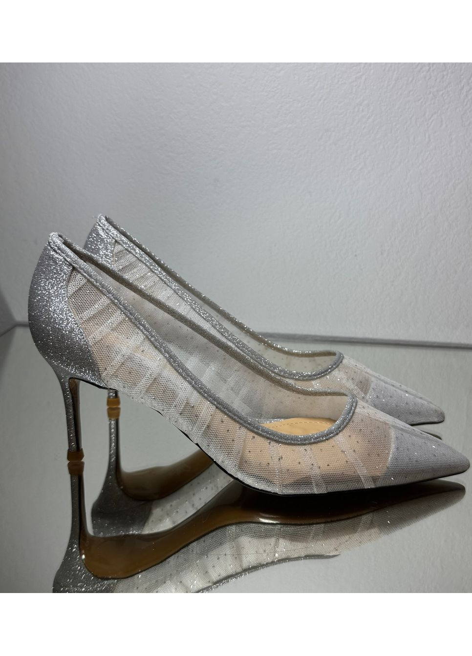 No Brand Женские туфли праздничные с глиттером, Серебро цвет лодочки серебряный з текстиль, — лето (351394493)