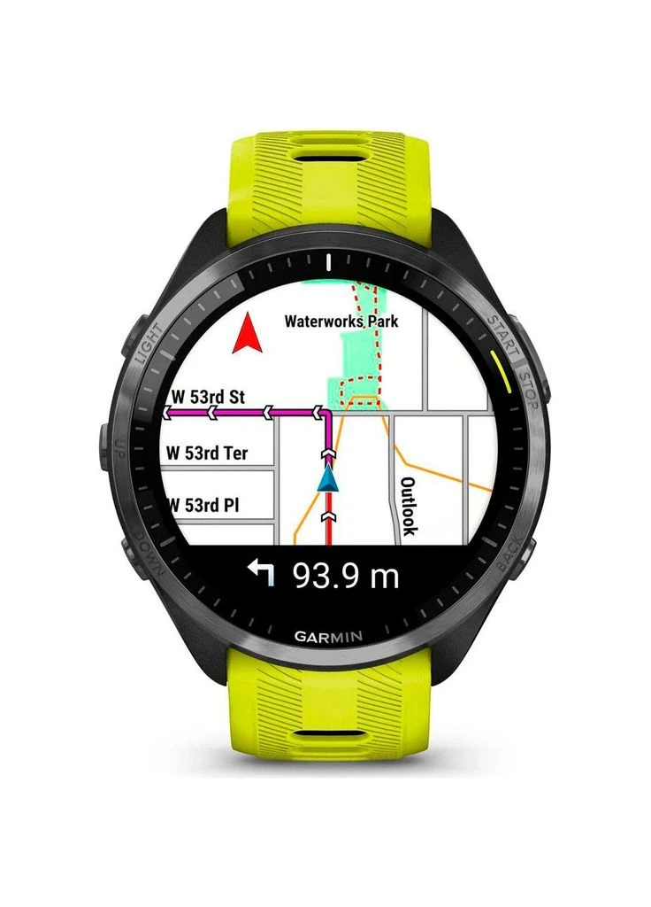 Смарт-часы Forerunner 965 Titanium Bezel with Black Case and and Yellow/Black Silicone Band (010-02809-02/12) [89361] Garmin (399456173)
