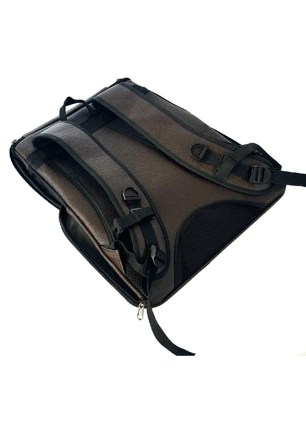 Рюкзак переноска для тварин котів собак з ілюмінатором вентиляцією підстилкою 46х39х29 см (477194-Prob) Темно-коричневий Unbranded (295438363)