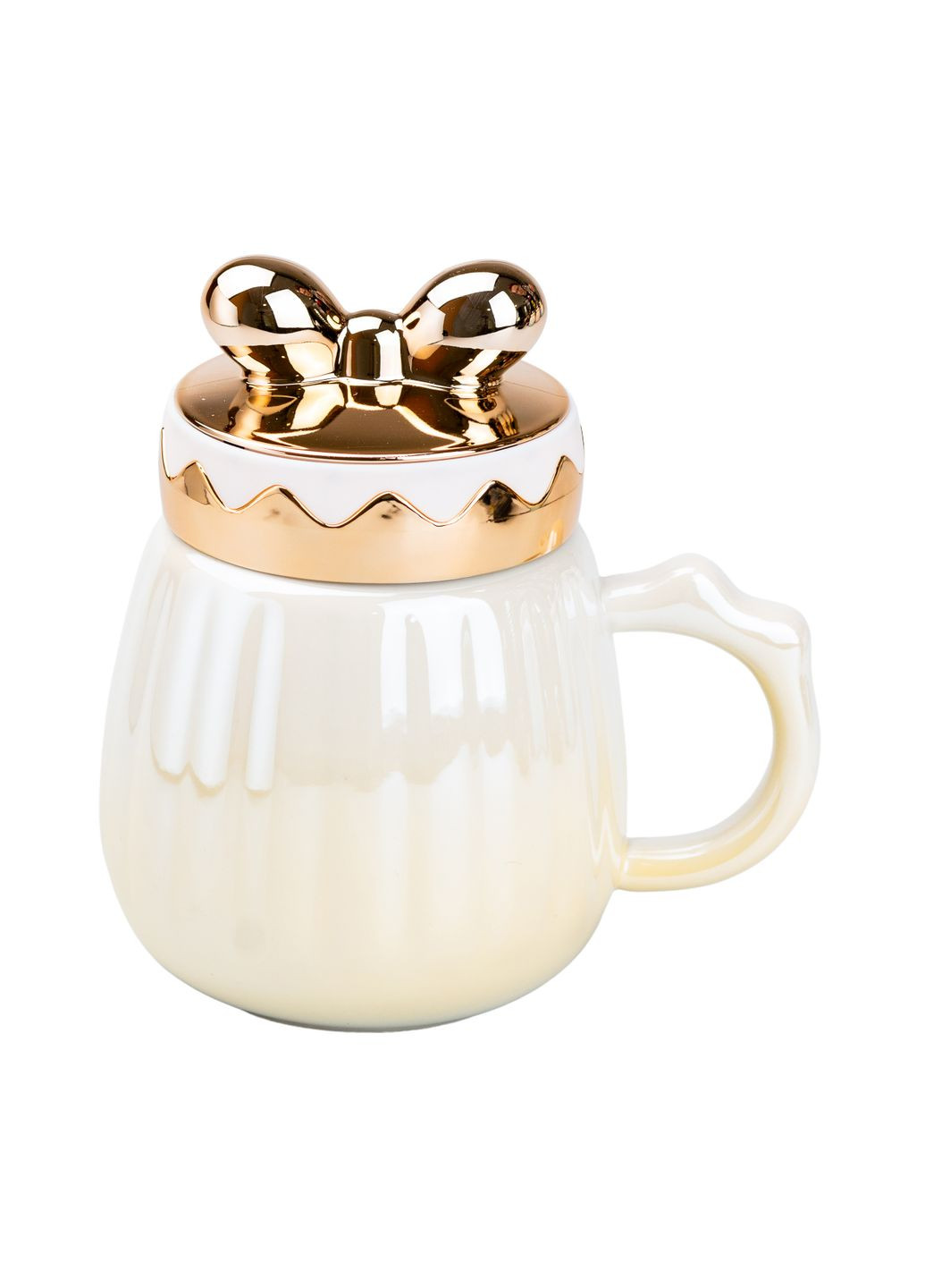 Чашка керамическая Life 500 мл с крышкой, градиент Happy Life (322126298)