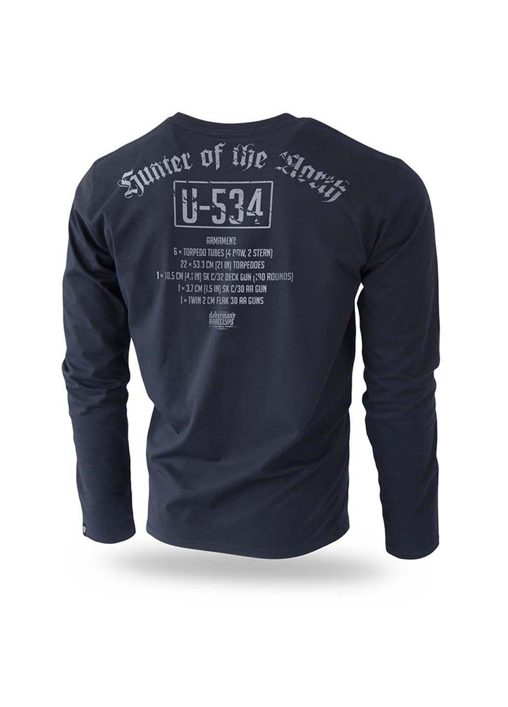 Черный демисезонный кэжуал лонгслив Dobermans Aggressive