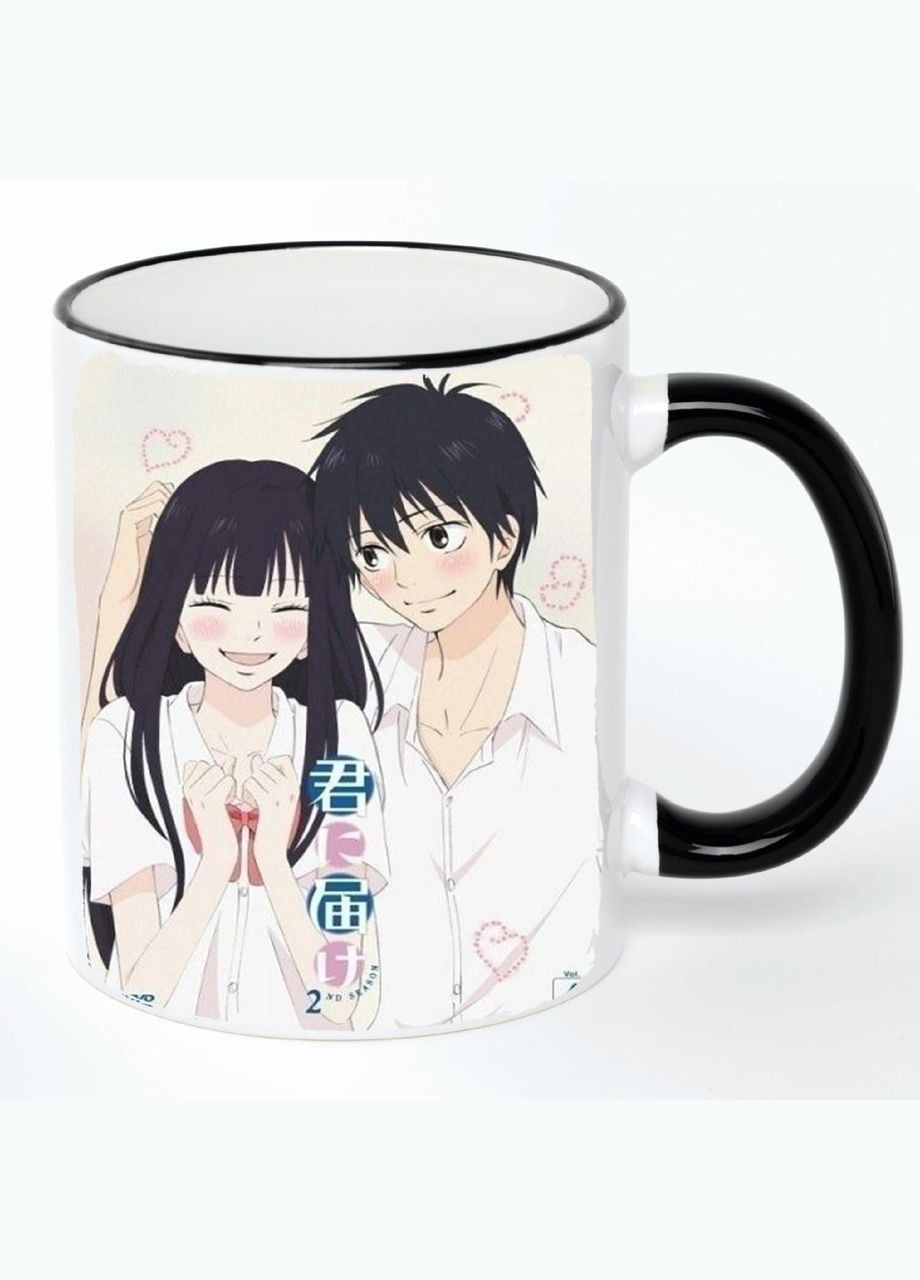 Чашка Дотянуться до тебя Аниме #002 (кружка, кружка) Белая с черной ручкой 330 мл No Brand (322714655)